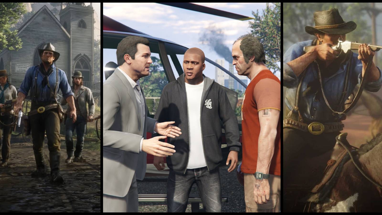 GTA5 vs. RDR2 Open-World Cover