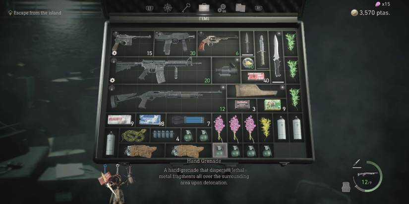 The Hand Grenade in Resident Evil 4 remake