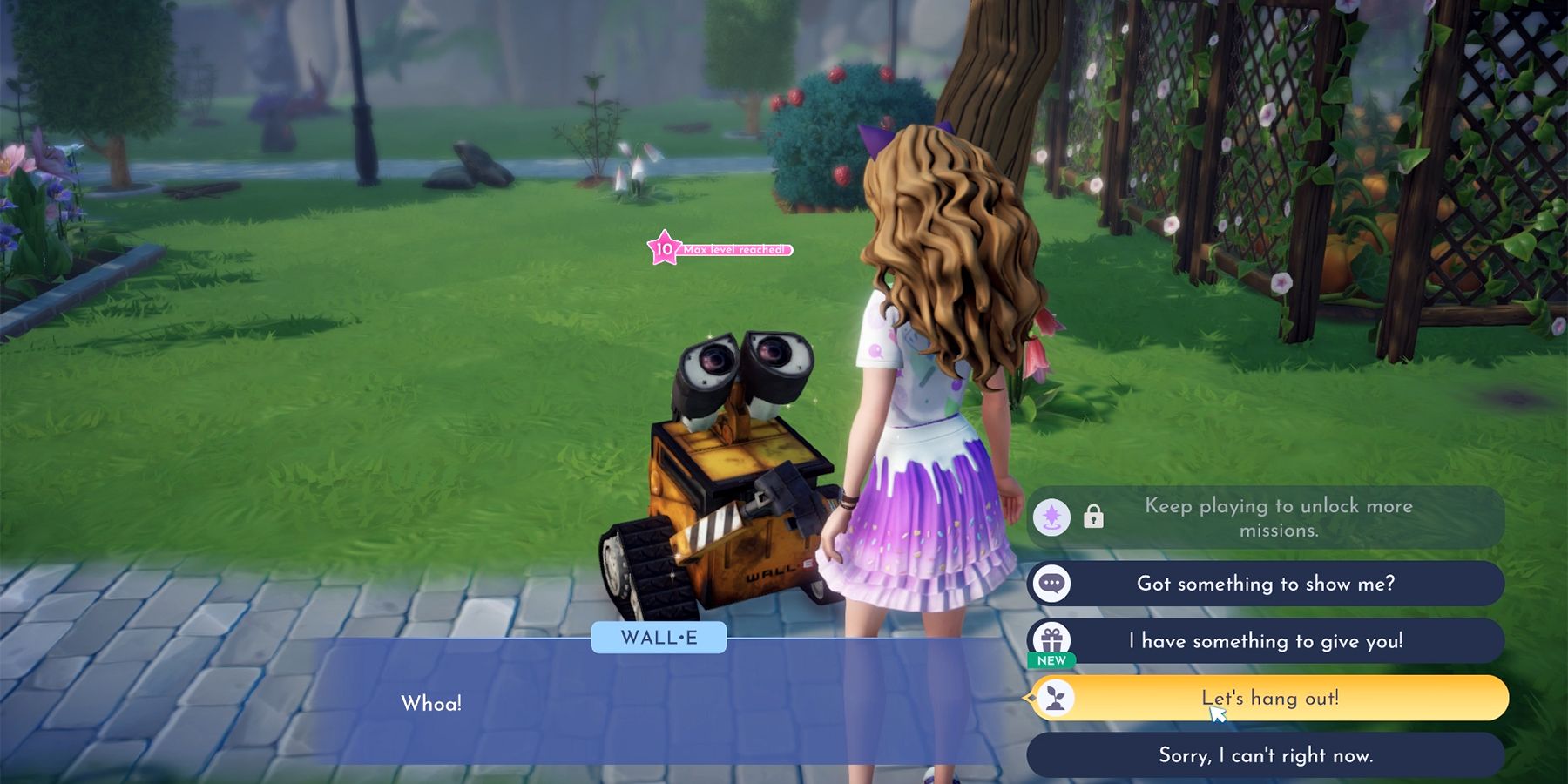 hang out with walle in disney dreamlight valley