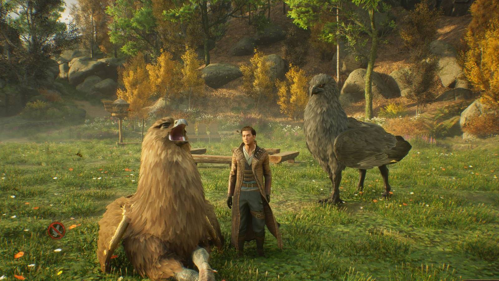 hogwarts legacy hippogriff caught fishing in the wild