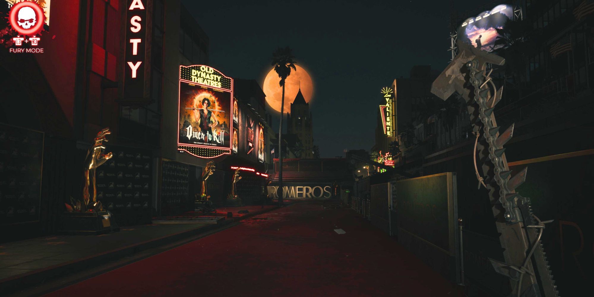 The Hollywood Boulevard red carpet in Dead Island 2