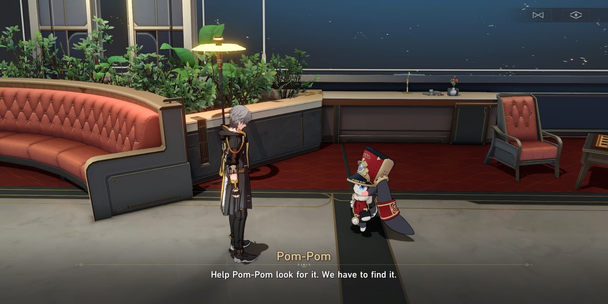 Pom Pom in the Fleeting Lights quest in Honkai Star Rail