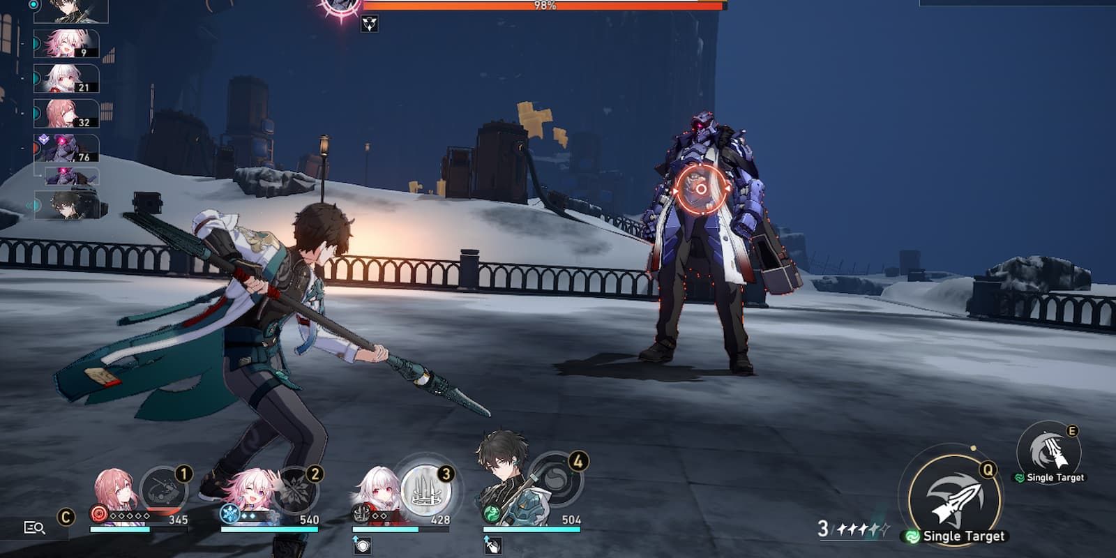 Fighting Svarog in Honkai Star Rail 