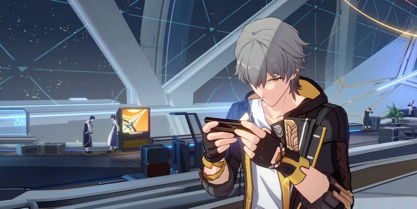 The Trailblazer playing games in Honkai Star Rail