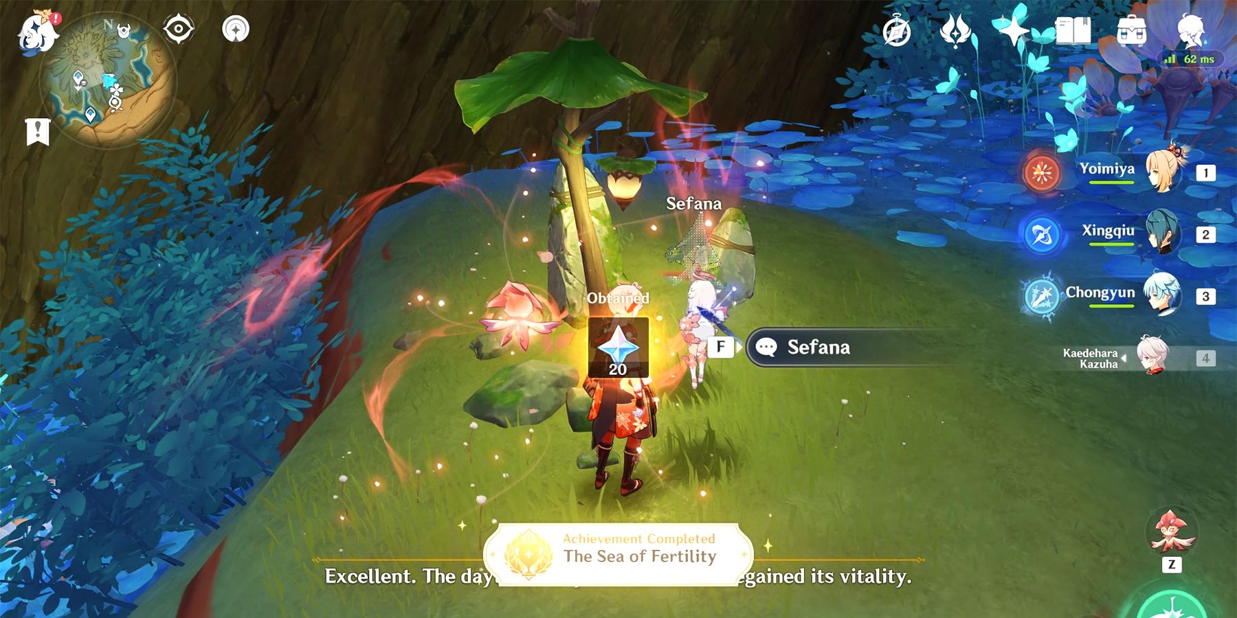 how to get the sea of fertility achievement in genshin impact