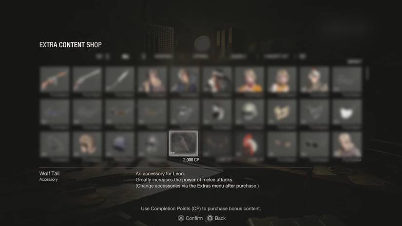 image showing how to get the wolf tail in the resident evil 4 remake.