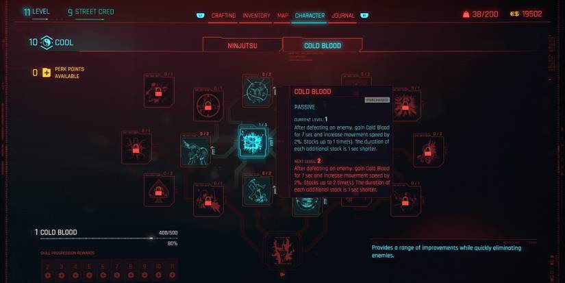 the cold blood perk on the cold blooded skill tree