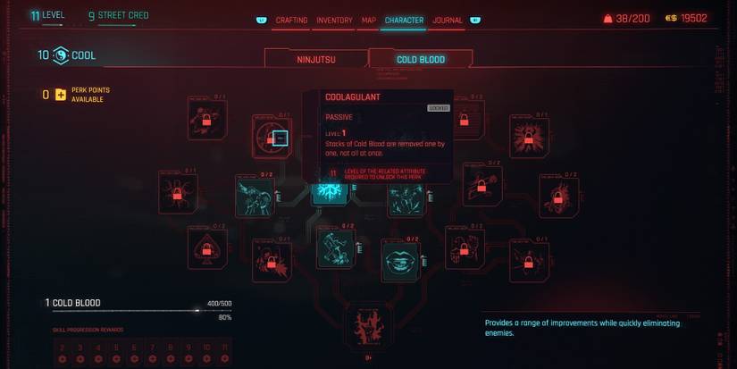 the coolagulant perk on the cold blooded skill tree
