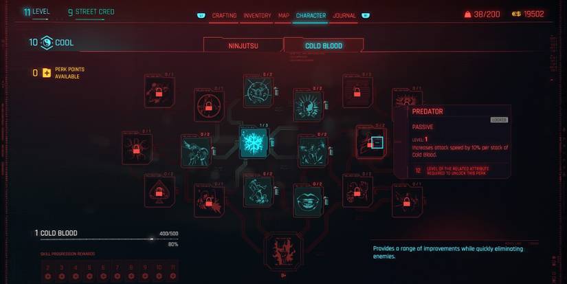 the predator perk on the cold blooded skill tree