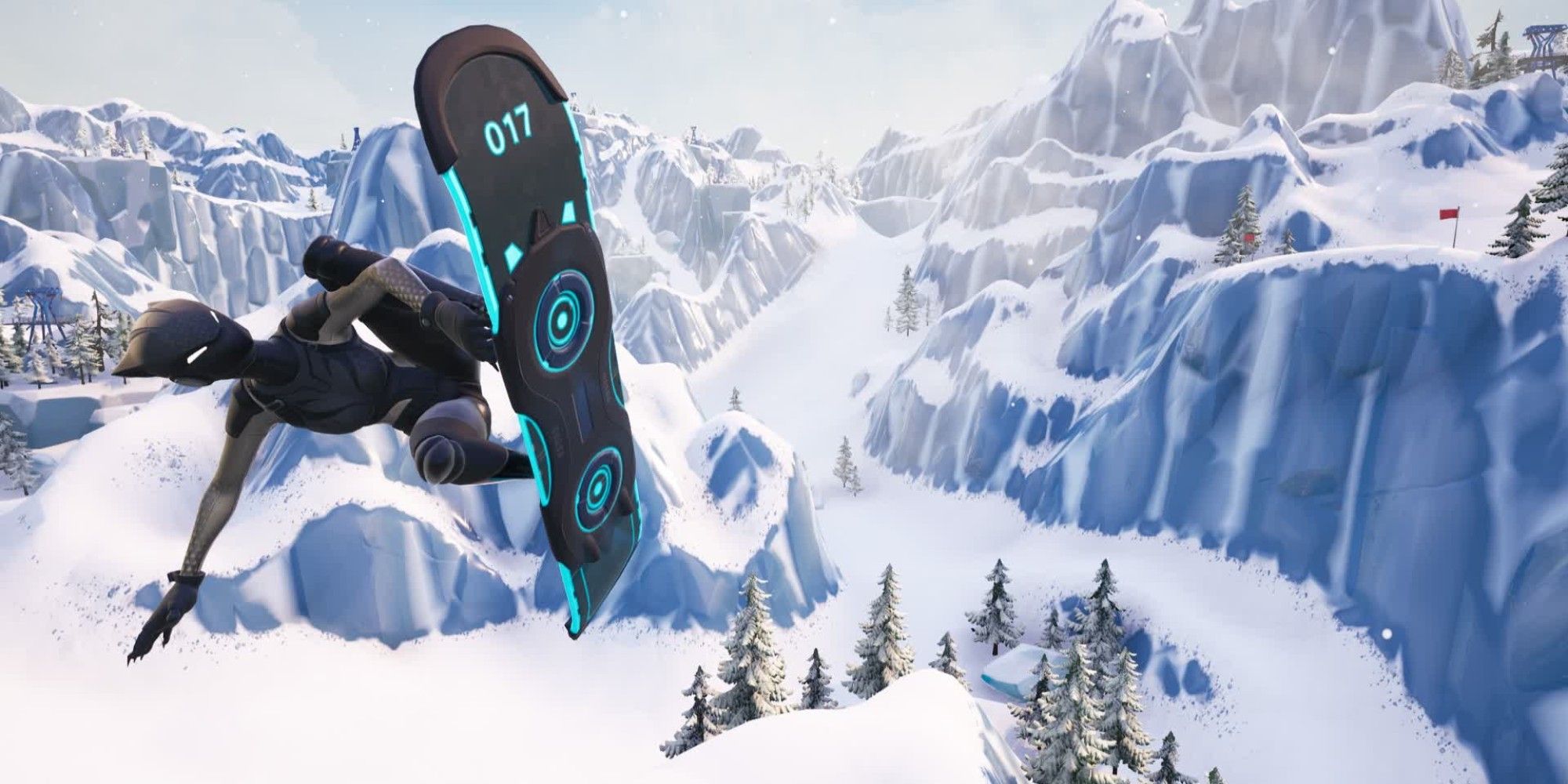 the driftboard mountain promo art in fortnite