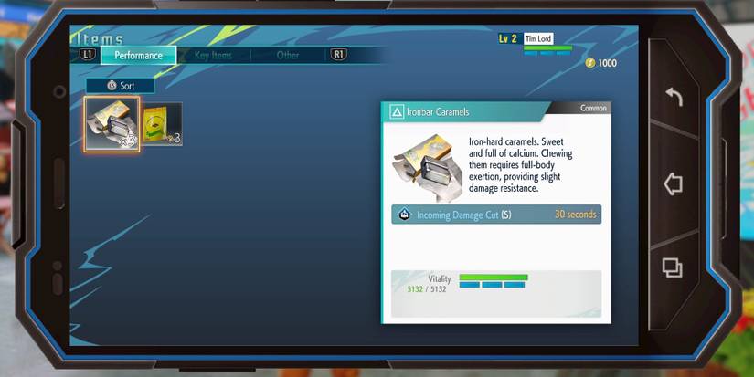 The list of items available to the player in Street Fighter 6