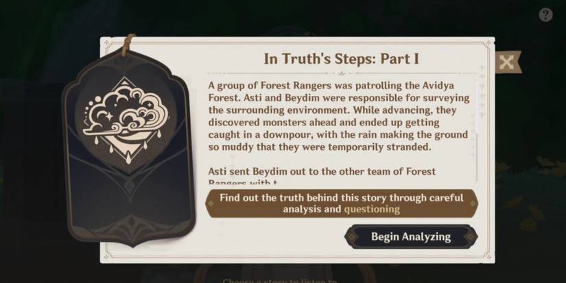 in truth steps 1 story Genshin Impact event