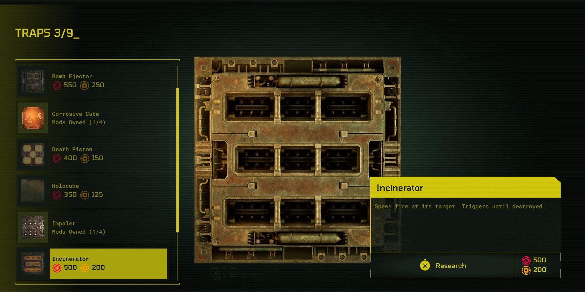 The Incinerator trap from Meet Your Maker