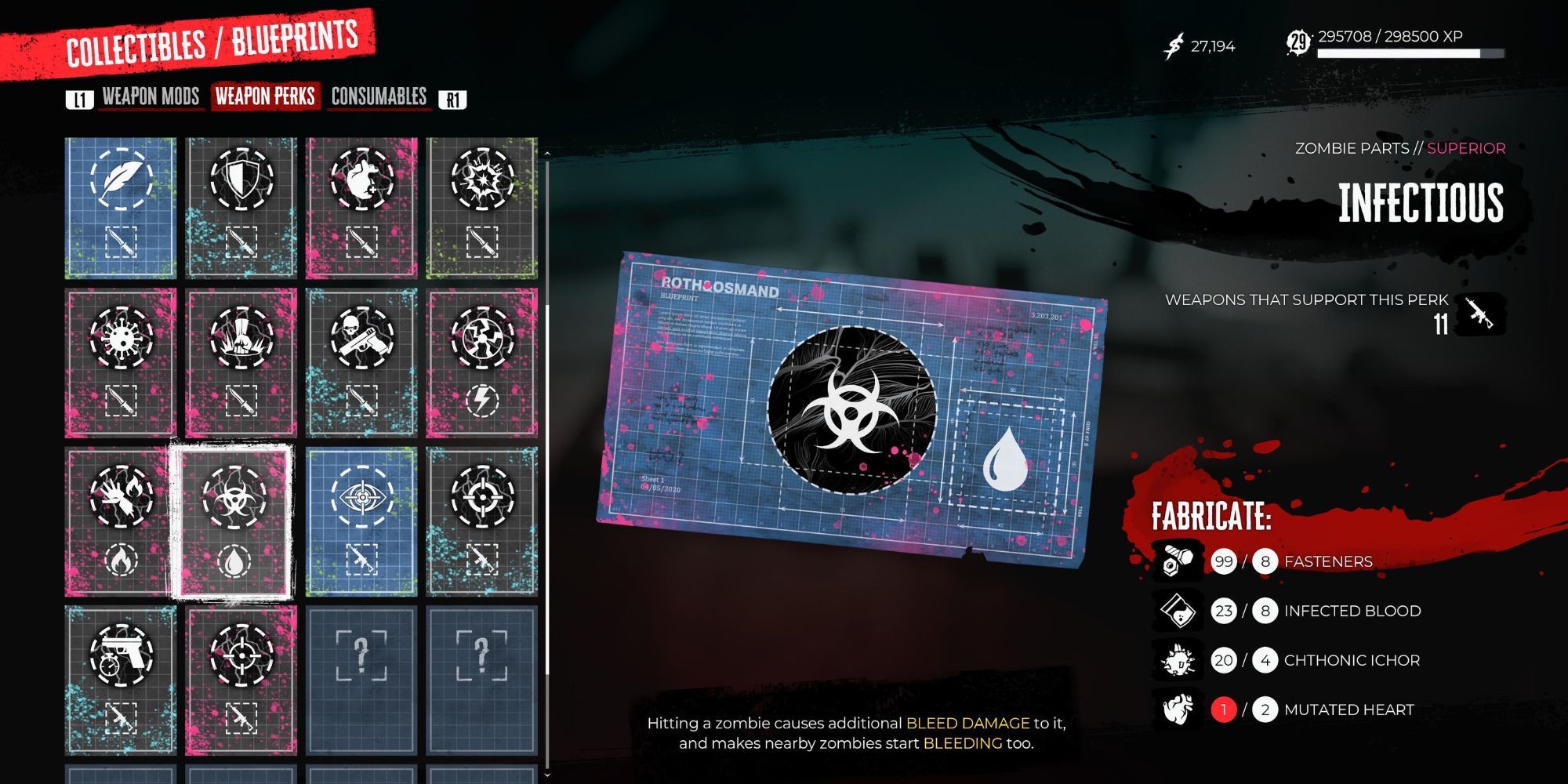 Infectious blueprint in Dead Island 2