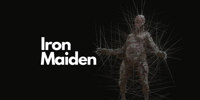 image showing an iron maiden in the re4 remake.