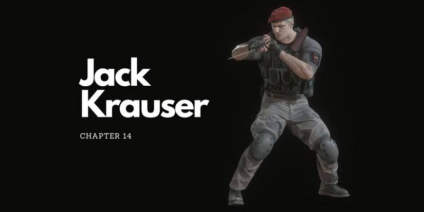 image showing jack krauser a boss in the resident evil 4 remake.