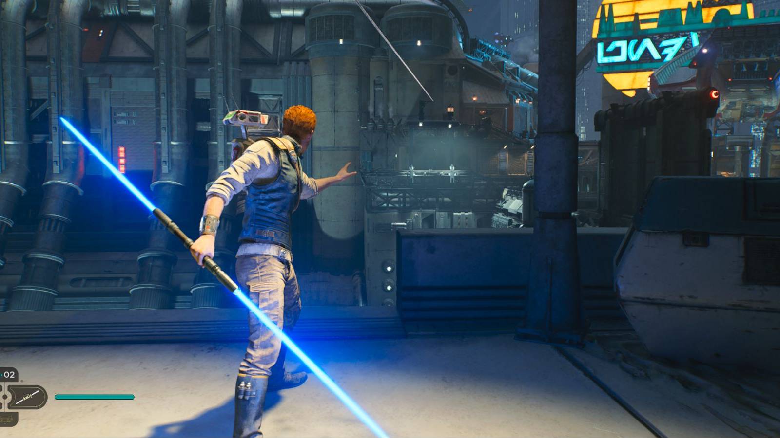 image showing star wars jedi survivor hud in action.