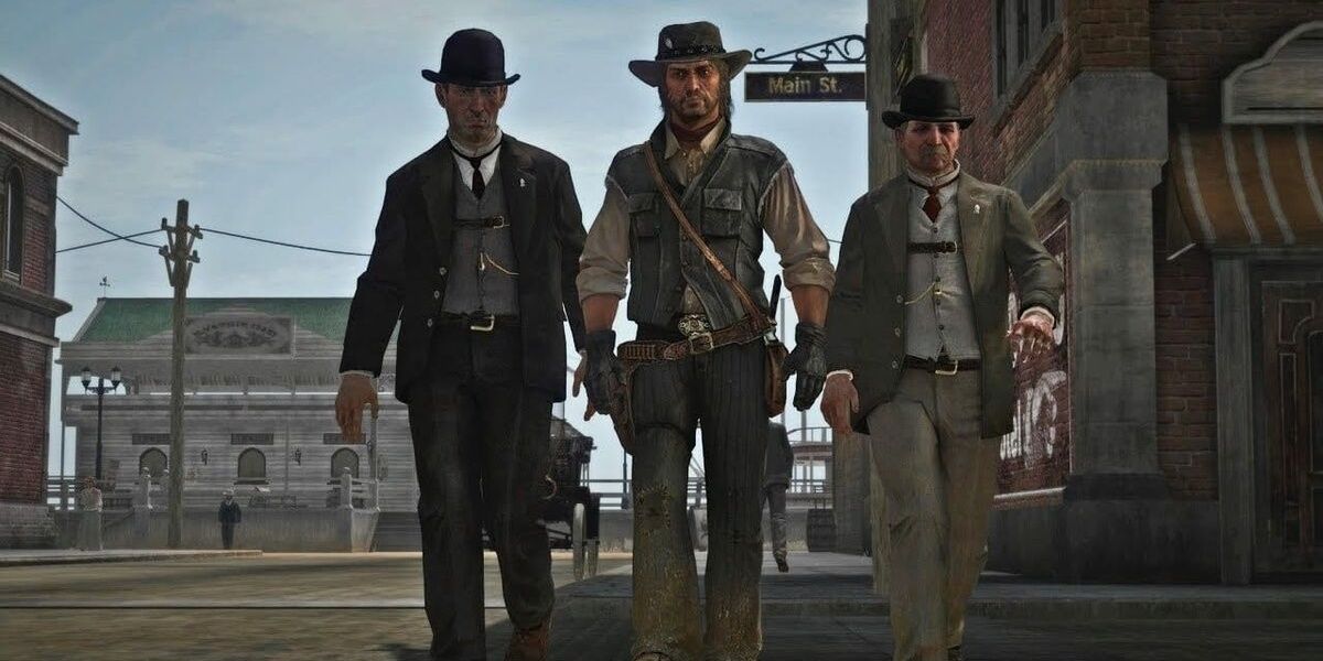 John Marston and the Pinkertons in Red Dead Redemption