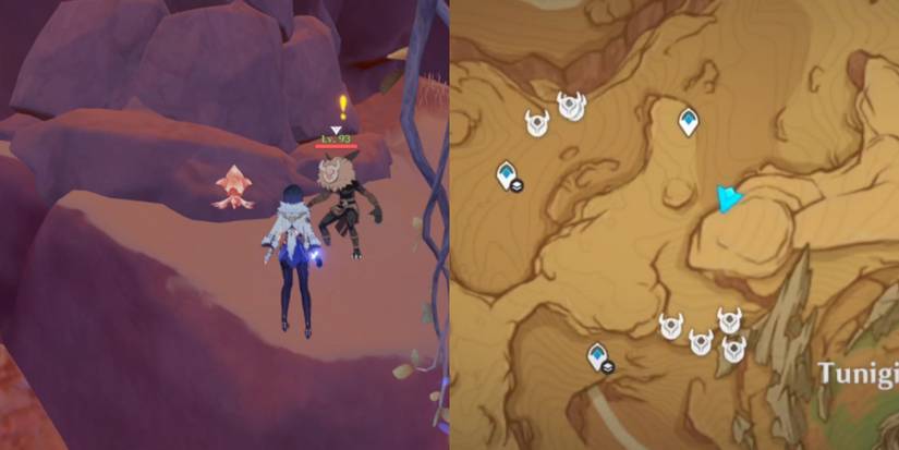 Khvarena rock mourning flower farming route Genshin Impact