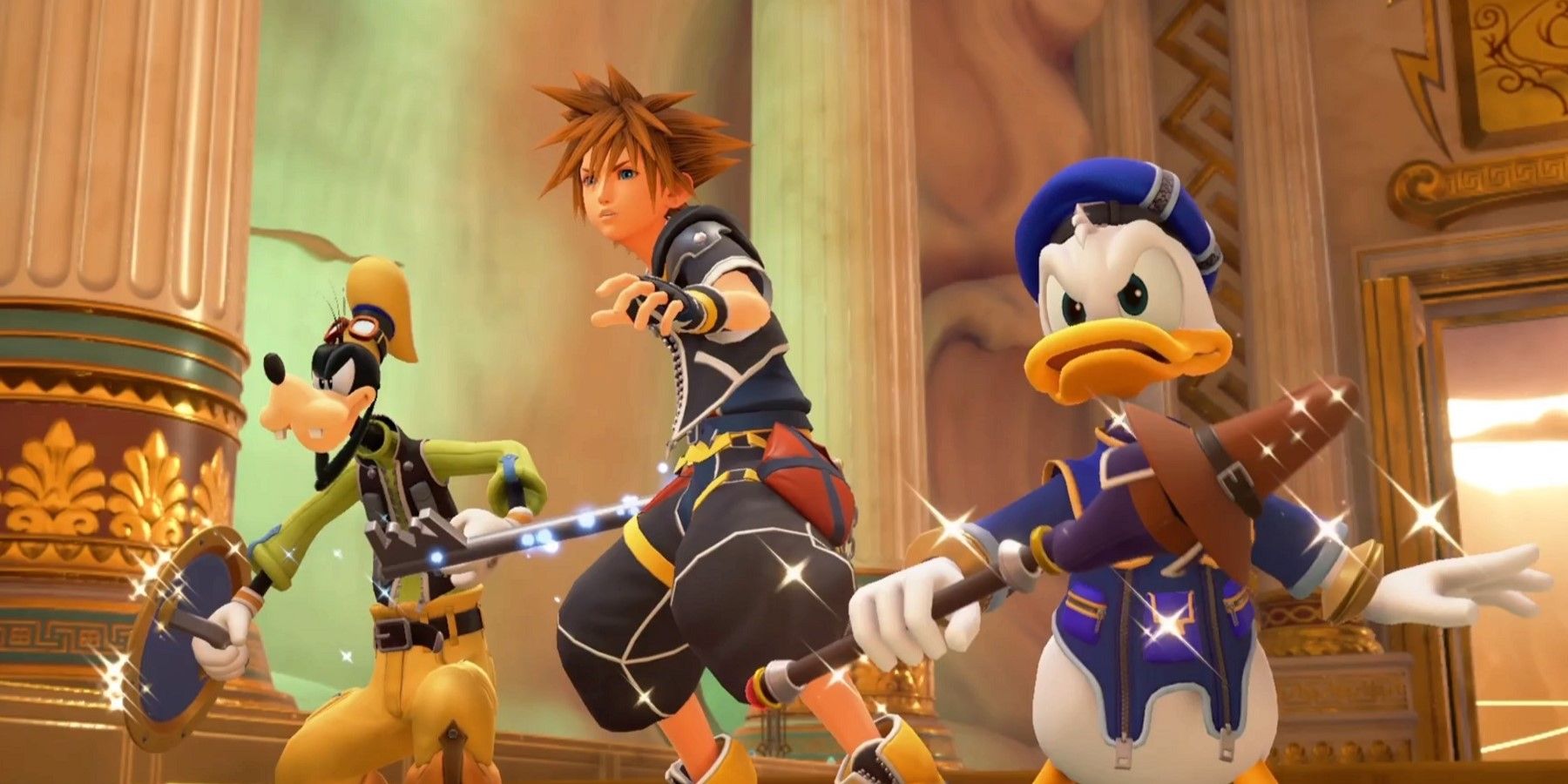 Kingdom Hearts 3 Sora Donald Goofy Olympus