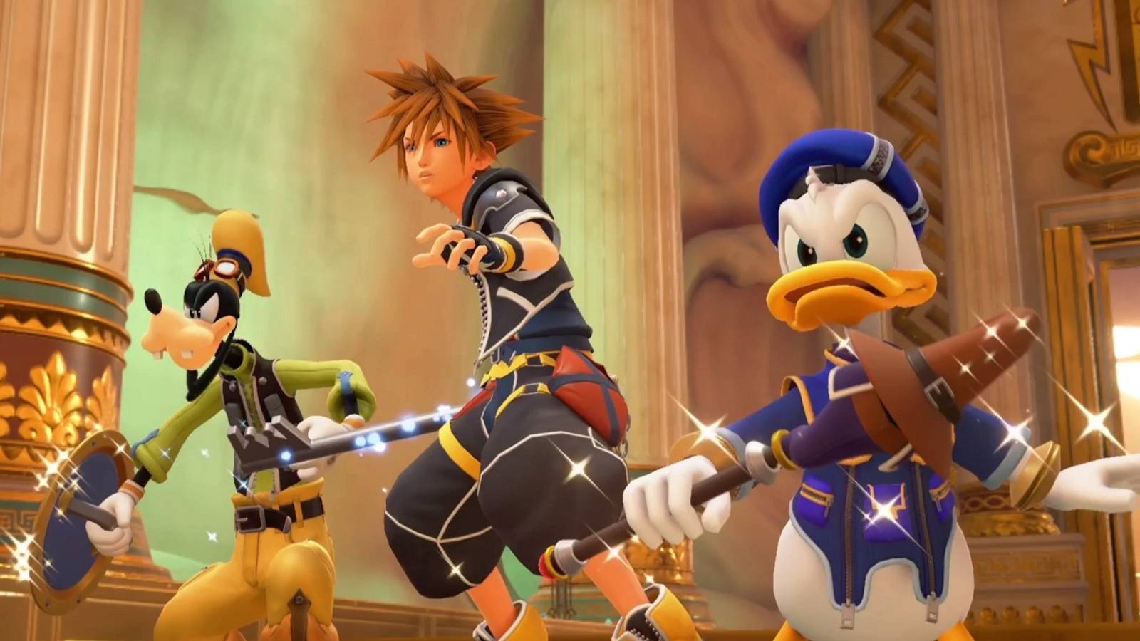 Kingdom Hearts 3 Sora Donald Goofy Olympus