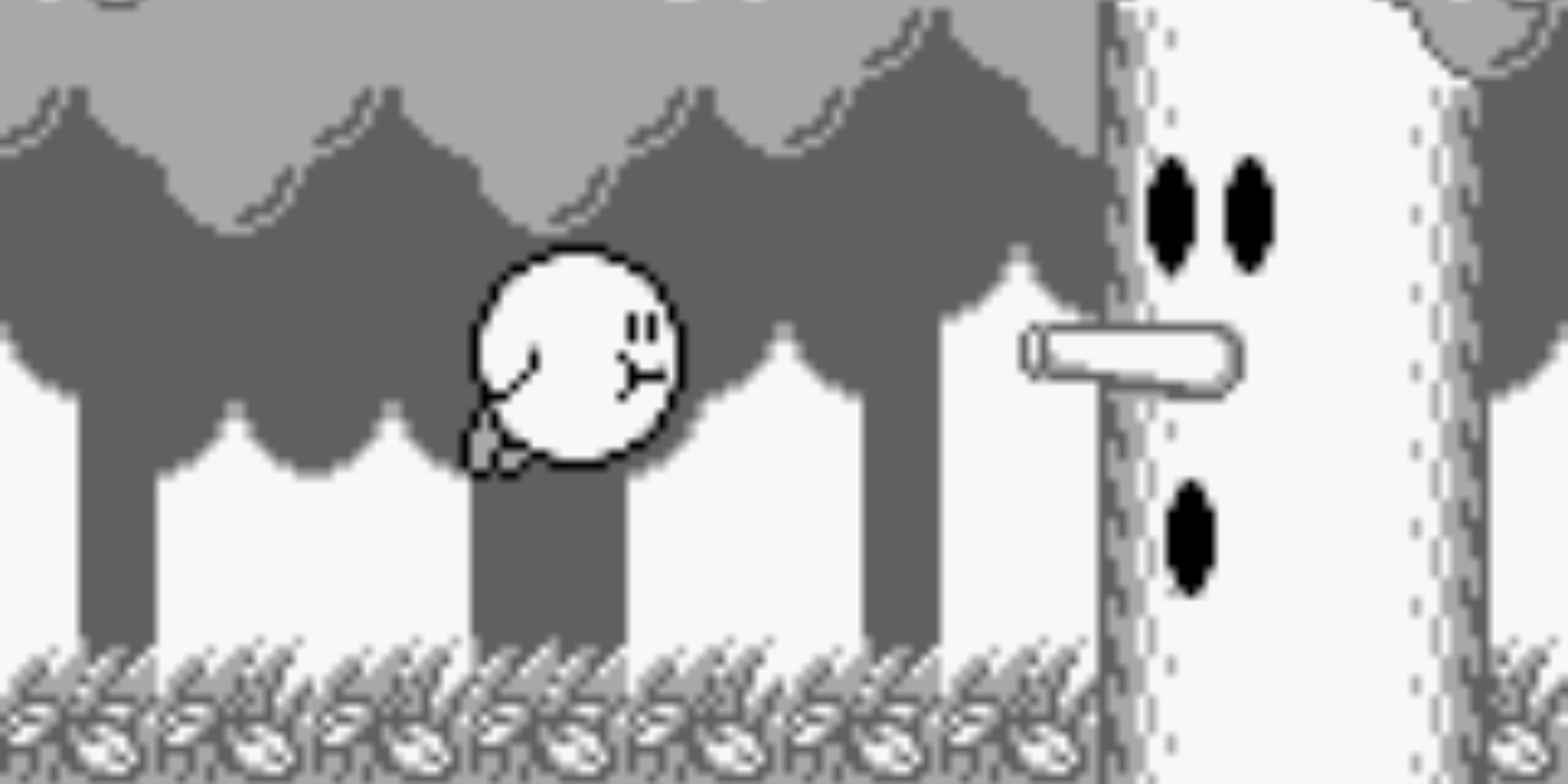 Kirby fighting Whispy Woods