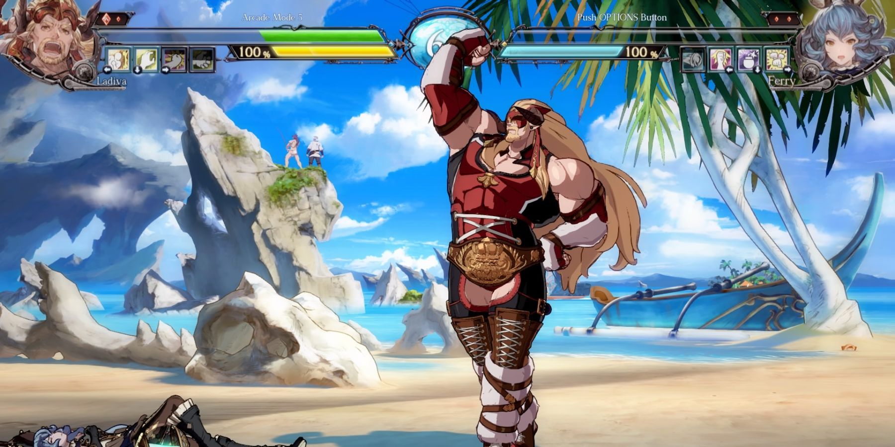 Ladiva posing victorious against her opponent