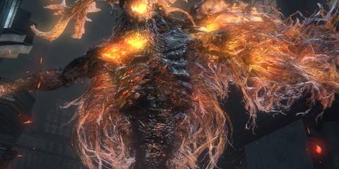 Laurence the First Vicar Fire Boss Bloodborne