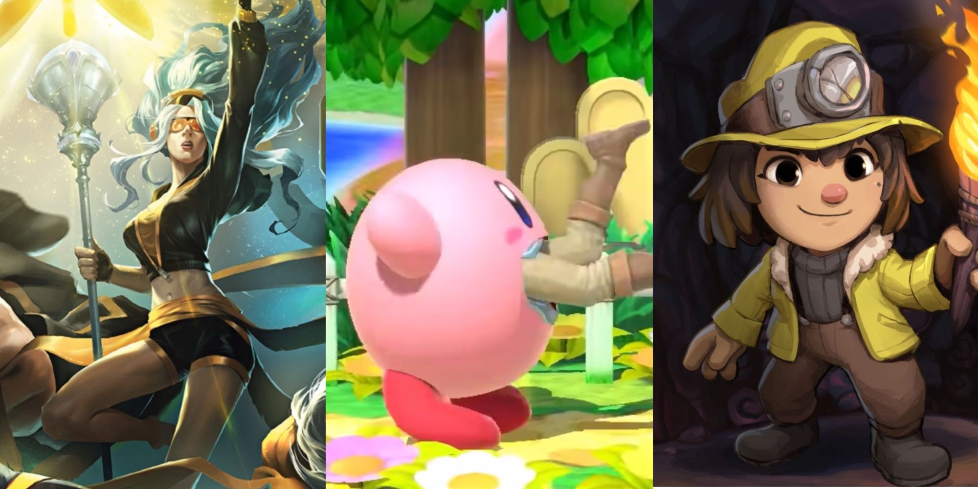 LoL, Kirby. Spelunky 2