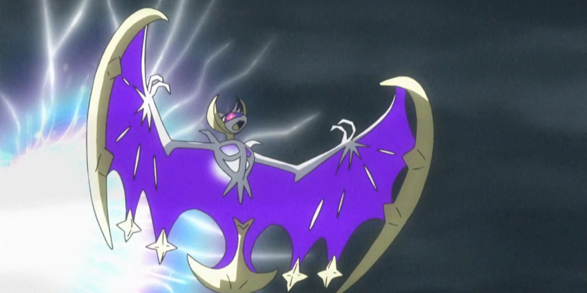 Lunala reacting to a wormhole in the anime