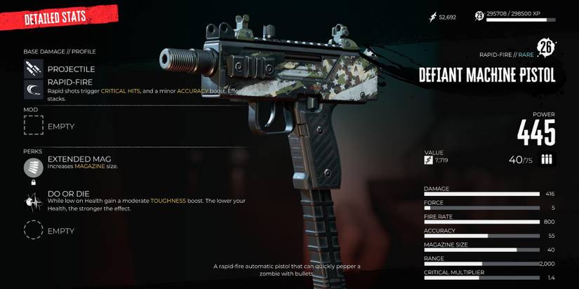 A rare Machine Pistol in Dead Island 2