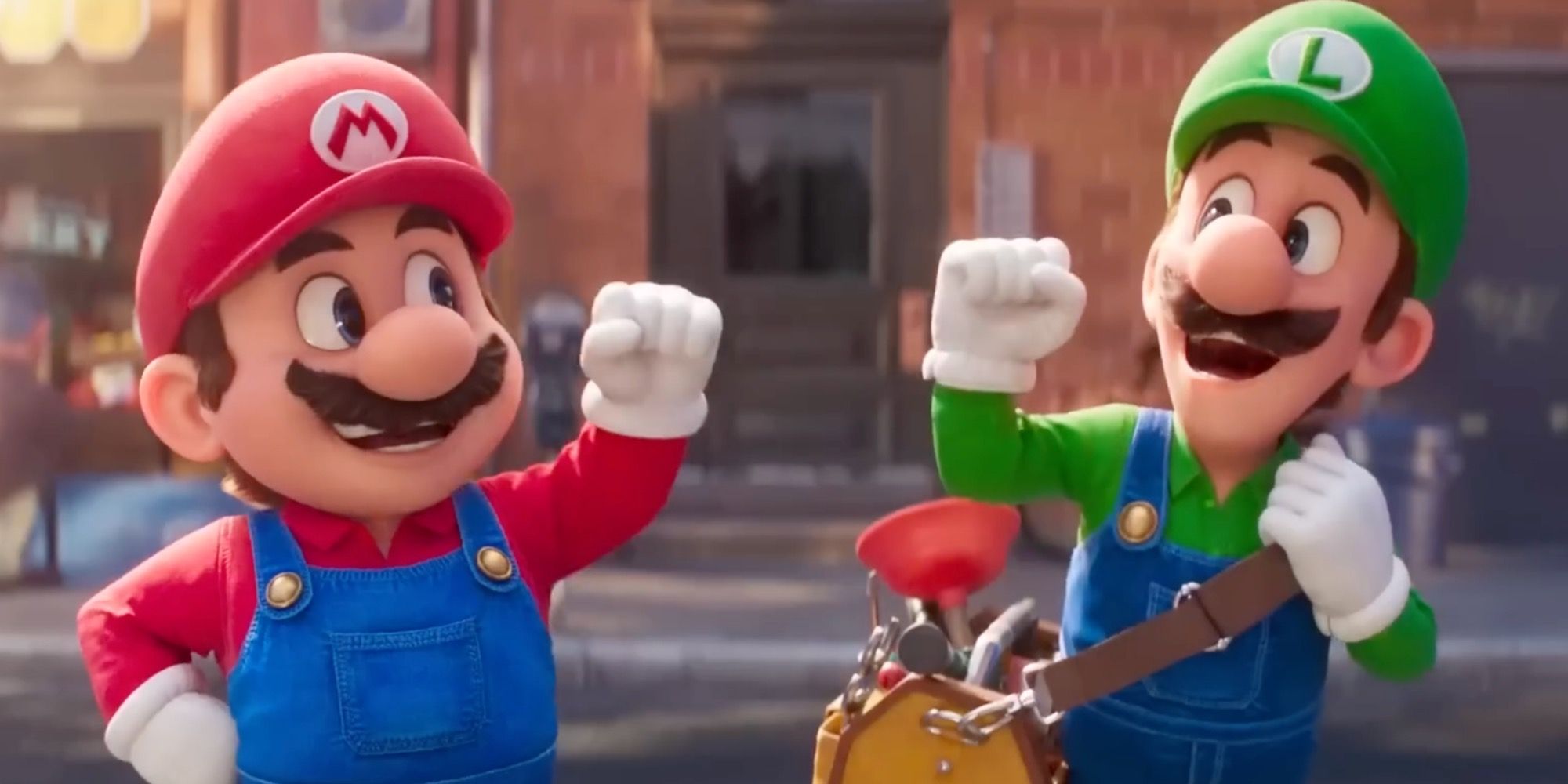 Mario and Luigi in The Super Mario Bros. Movie