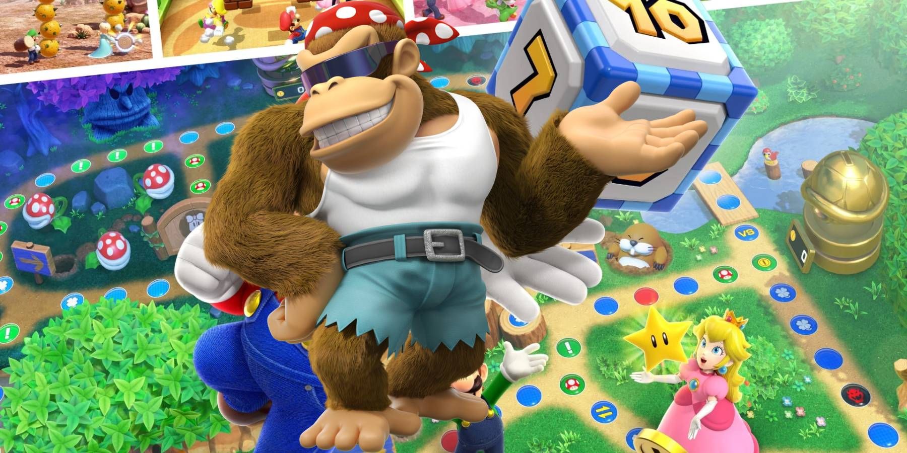 Funky Kong on Mario Party Superstars cover art