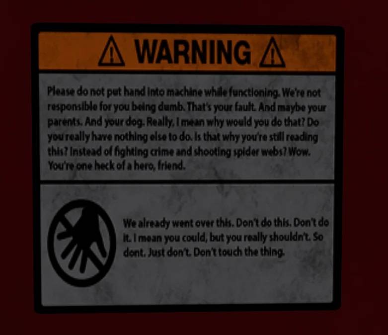 marvel's spider man funny message