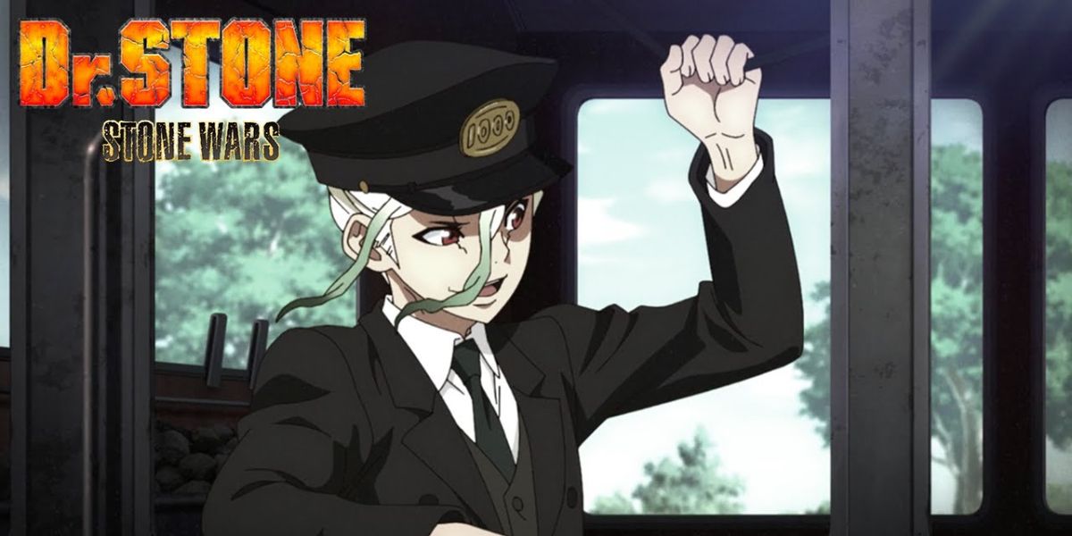 Senku as a train driver