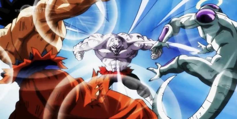Jiren punch Goku Frieza 