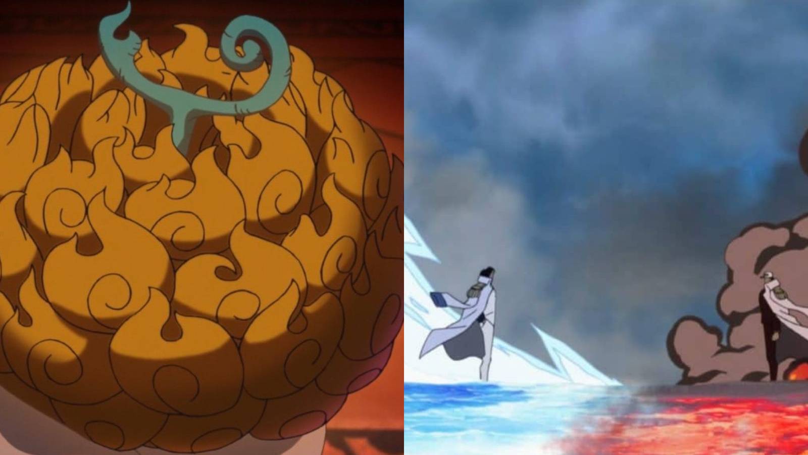 Mera mera no mi akainu aokiji one piece