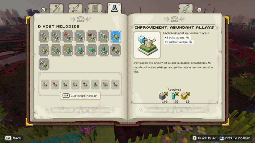 Minecraft Legends Abundant Allay Improvement