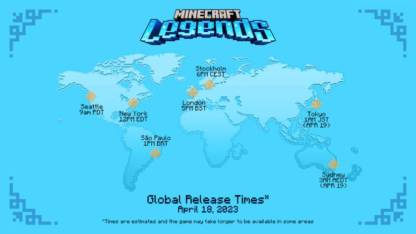 minecraft legends release time