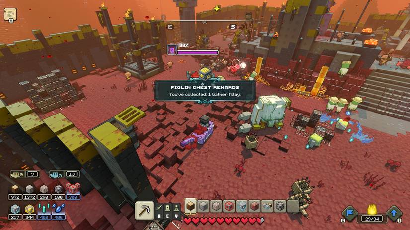 Minecraft Legends Piglin Chest Gather Allay