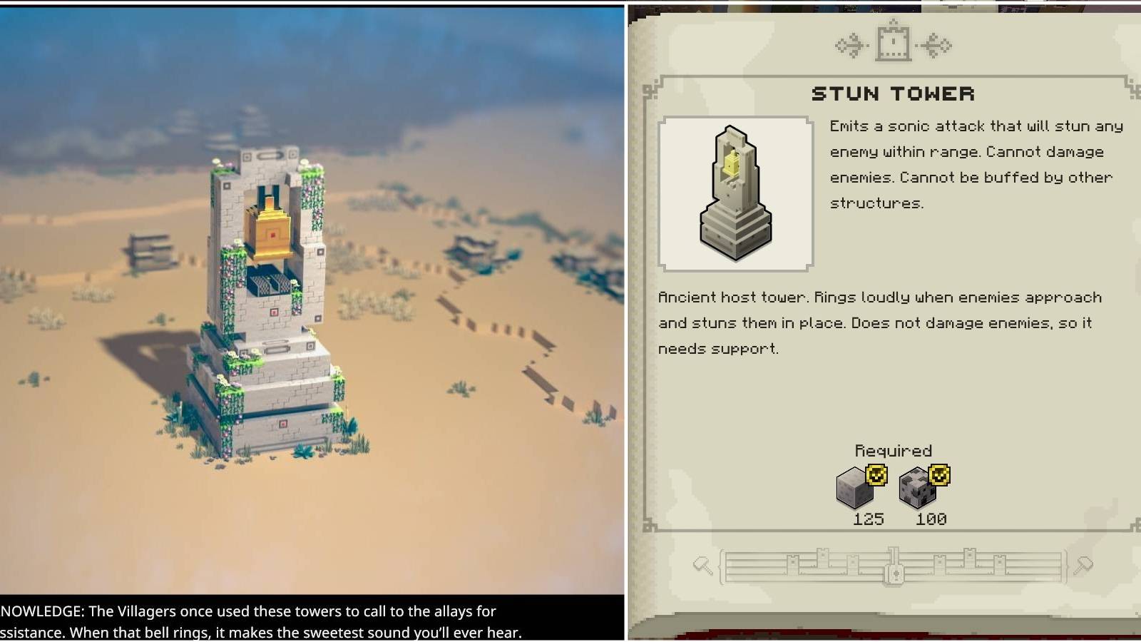 Minecraft Legends_Stun Tower_Feature