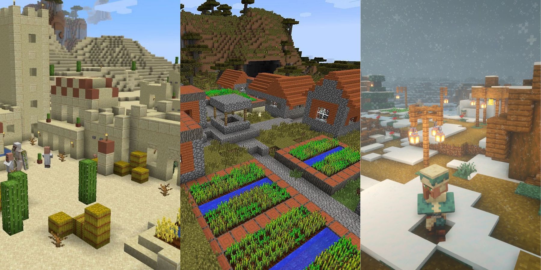 Minecraft Three Village Biomes