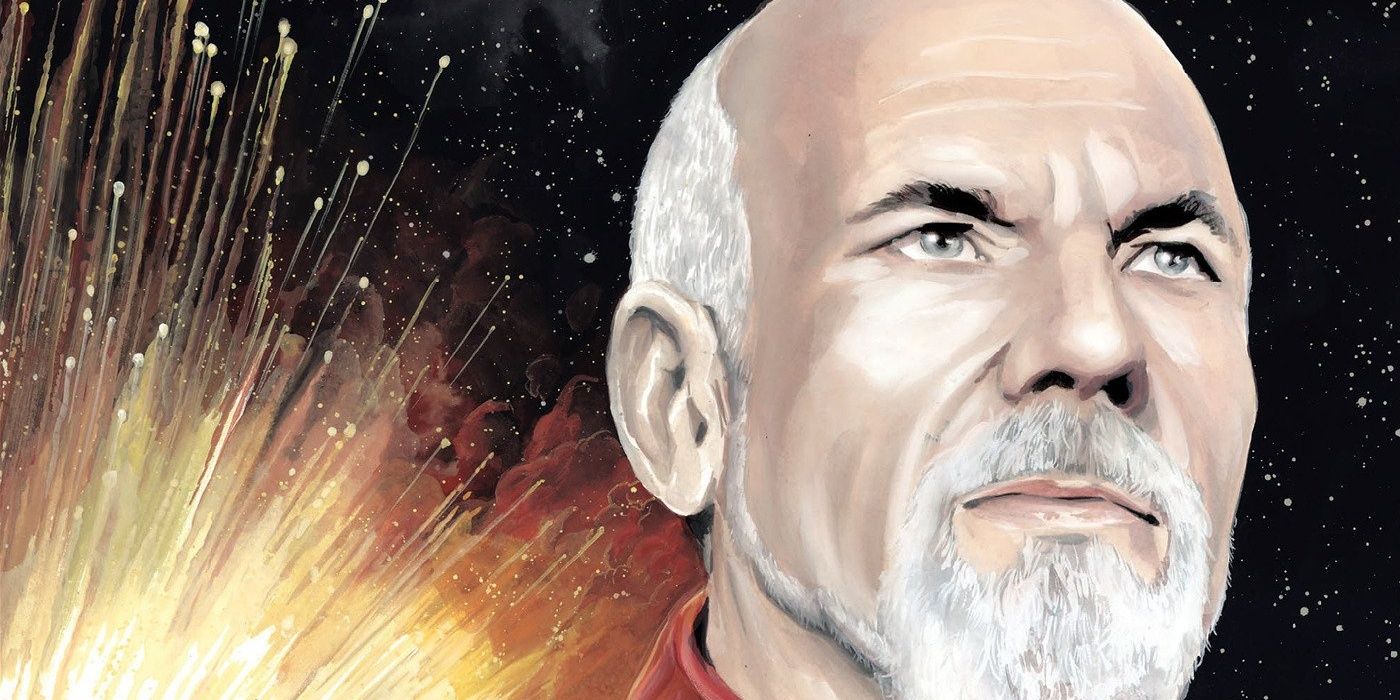 Star Trek: The Next Generation Mirror Broken Comic Book Cover Featuring Picard