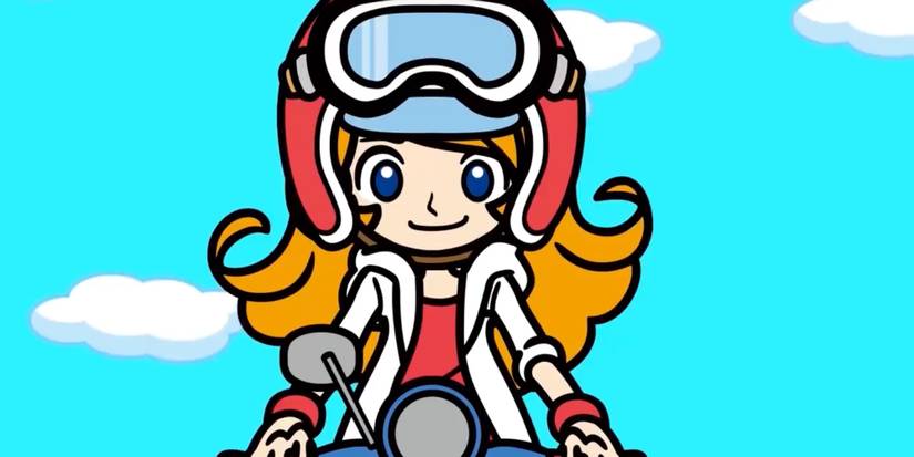 Mona riding her scooter