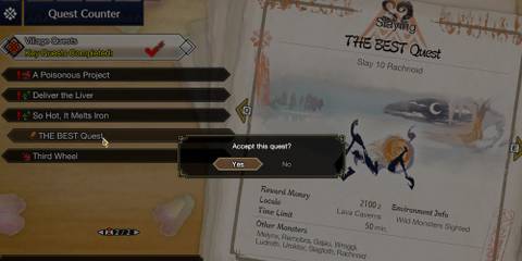 Monster Hunter Rise - Accepting Quest That Might Give Firestone As A Reward