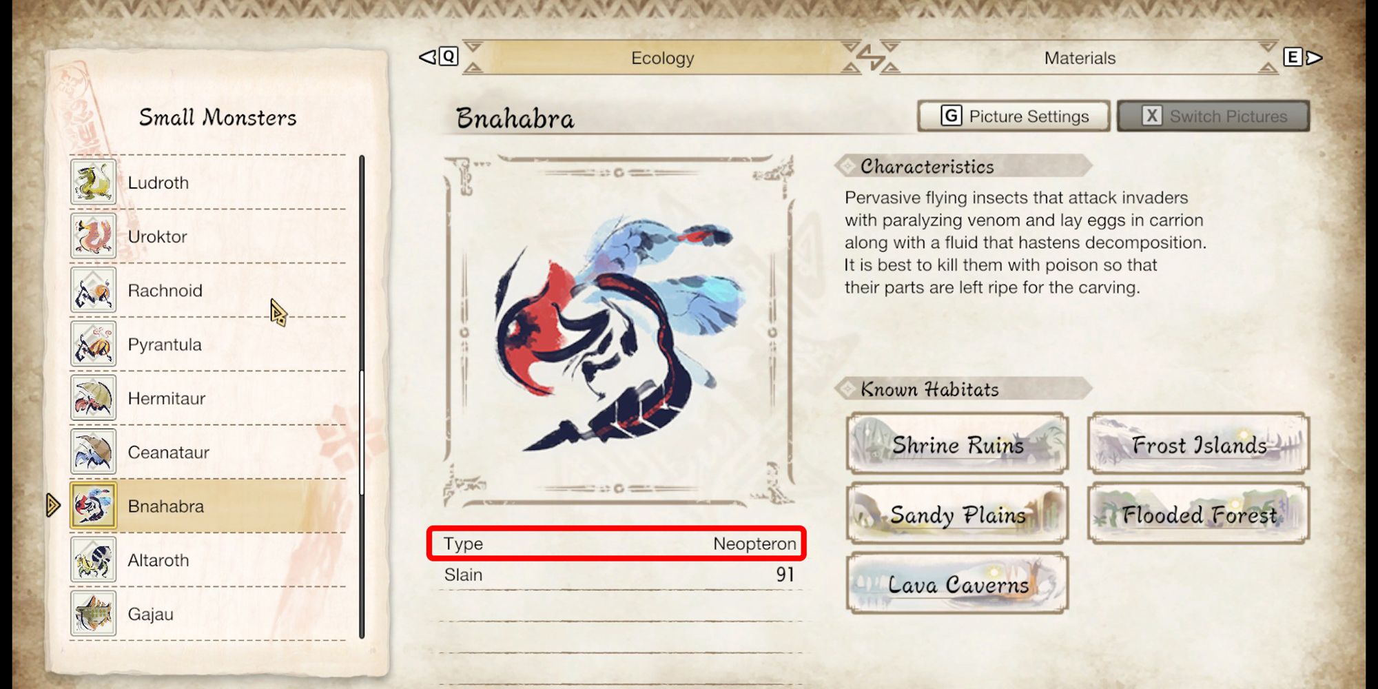 Monster Hunter Rise - Example Of Neopteron Classification In Small Monsters Info Page-2
