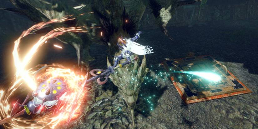 Monster Hunter Rise - Using Spinning Axe With Charge Blade And Axe Hopper