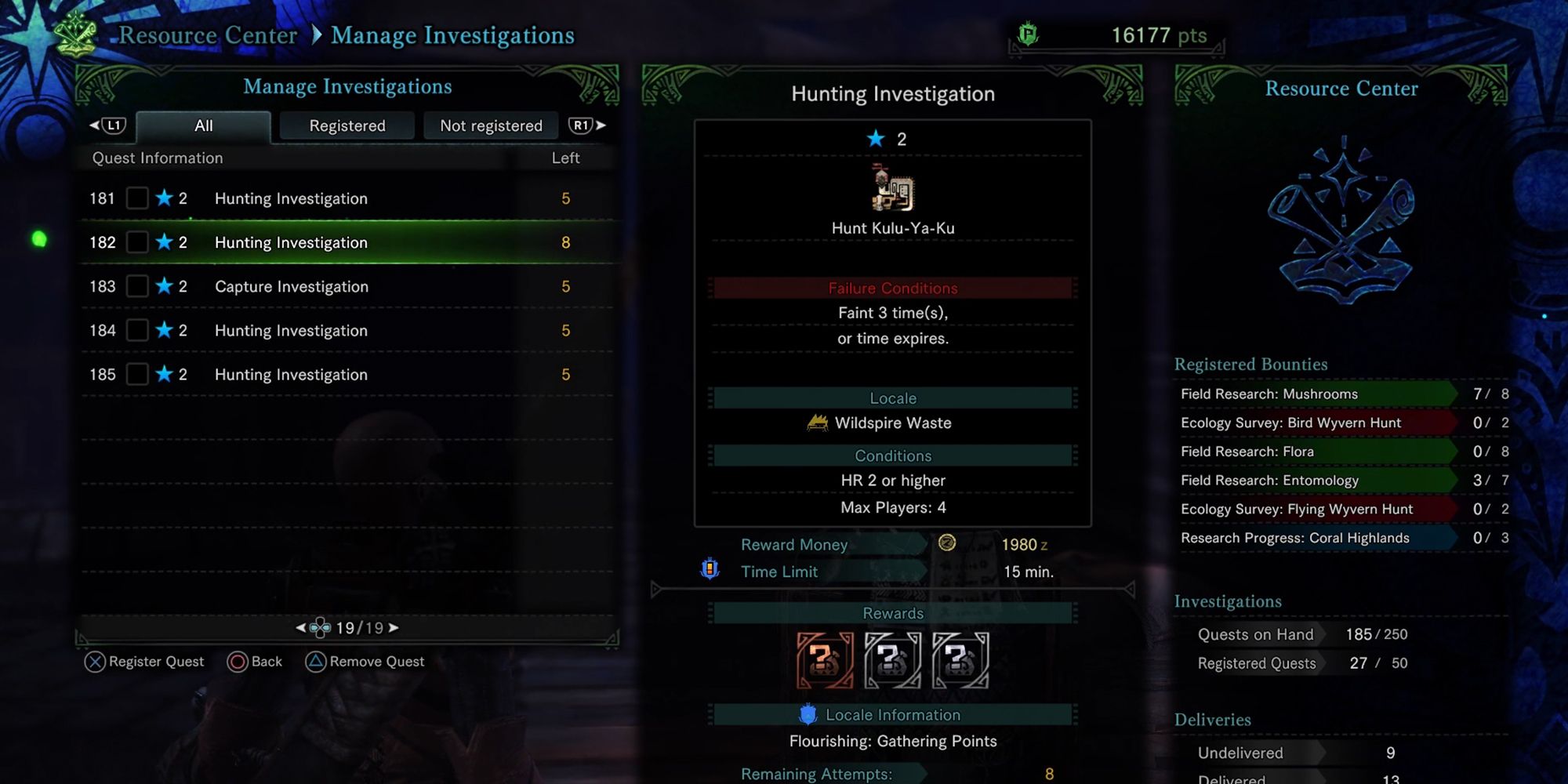 Monster Hunter World - Looking At Investigations Board