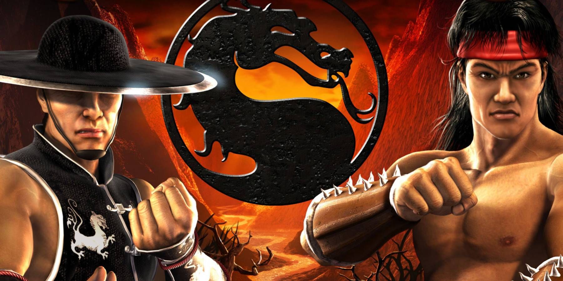 Kung Lao and Liu Kang from Mortal Kombat: Shaolin Monks box art