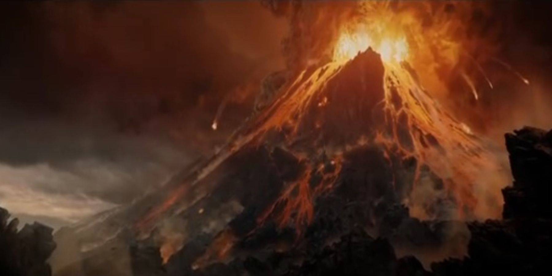 Mount Doom explodes